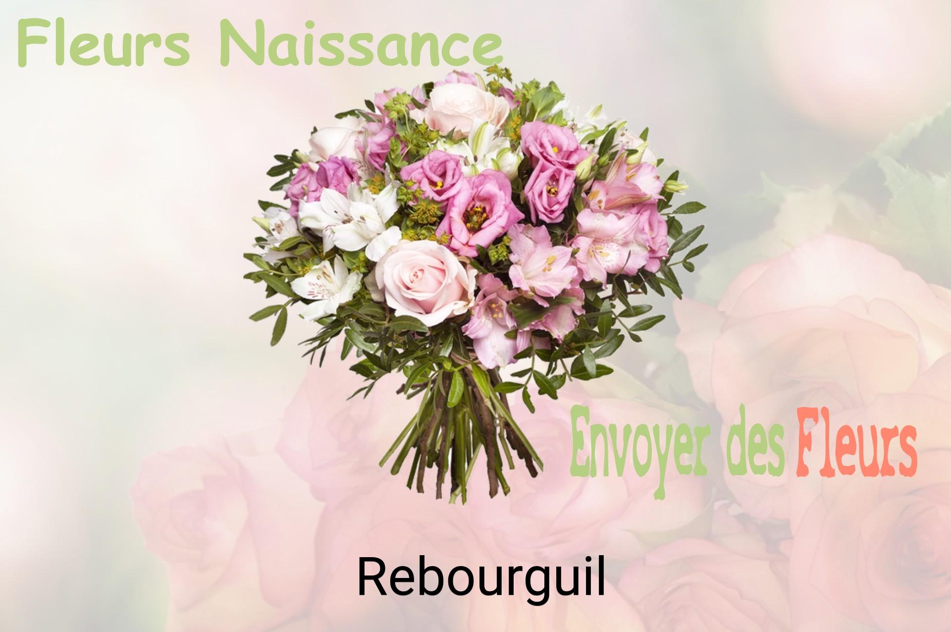 Bouquet de fleurs de naissance livré à Rebourguil